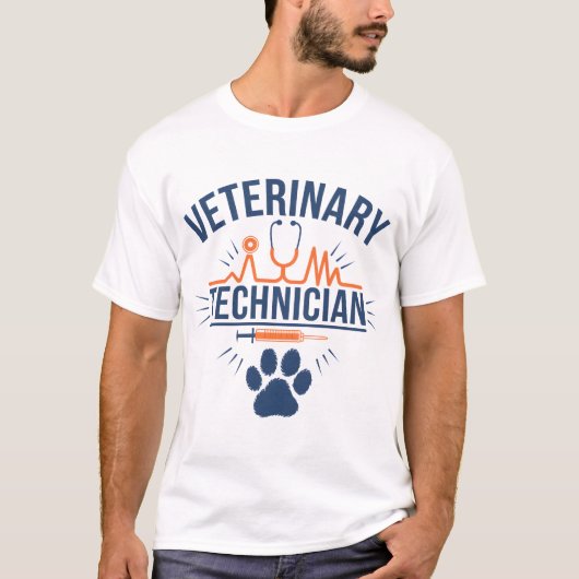 Custom Vet Tech Geschenke | Veterinärmedizinische  T-Shirt (Vorderseite)