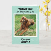 Custom Vet Tech Pet Care Foto Vielen Dank Karte (Gelbe Blume)