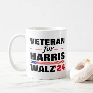 Custom Veterans for Harris Waltz 2024 Election Kaffeetasse