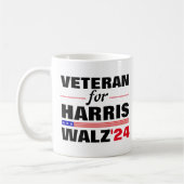 Custom Veterans for Harris Waltz 2024 Election Kaffeetasse (Links)