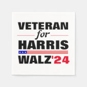 Custom Veterans for Harris Waltz 2024 Election Serviette (Vorderseite)