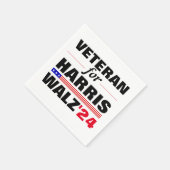 Custom Veterans for Harris Waltz 2024 Election Serviette (Ecke)