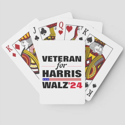 Custom Veterans for Harris Waltz 2024 Election Spielkarten (Rückseite)