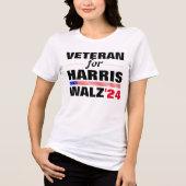Custom Veterans for Harris Waltz 2024 Election Tri-Blend Shirt (Vorderseite)