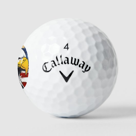 Custom Veterans Gift - Callaway Bald Eagle  Golfball (Logo)