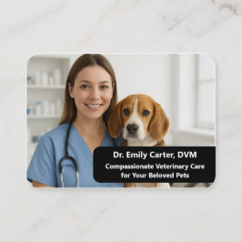 Custom Veterinarian Business Card with Photo Visitenkarte