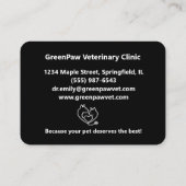 Custom Veterinarian Business Card with Photo Visitenkarte (Rückseite)