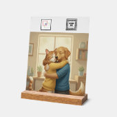 Custom Veterinarian Event Acrylic Pedestal Sign  Acrylschild (Winkel)