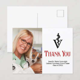 Custom Veterinarian Foto Veterinary Vielen Dank Postkarte