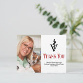 Custom Veterinarian Foto Veterinary Vielen Dank Postkarte (Stehend Vorderseite)
