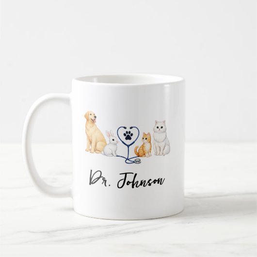 Custom Veterinarian | Personalized Doctor’s Day Kaffeetasse (Links)
