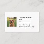 Custom Veterinary Appointment Card | Photo & Logo Visitenkarte (Rückseite)