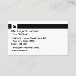 Custom Veterinary Appointment Card | Photo & Logo Visitenkarte
