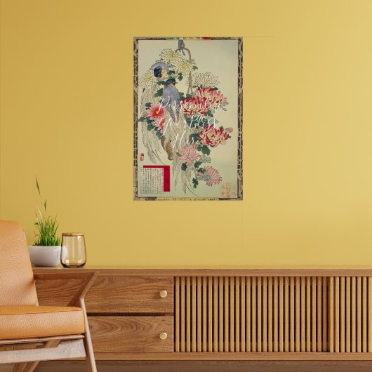 CUSTOM Vibrant Chrysanthemum & Bird of Paradise  Poster (Wohnzimmer 2)