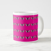 Custom Vibrant Modern Folk Butterfly Art Jumbo-Tasse (Vorderseite Rechts)