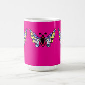 Custom Vibrant Modern Folk Butterfly Art Kaffeetasse (Mittel)