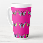 Custom Vibrant Modern Folk Butterfly Art Milchtasse (Linke Ecke)