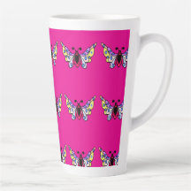 Custom Vibrant Modern Folk Butterfly Art