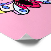 Custom Vibrant Modern Folk Butterfly Art Poster (Ecke)