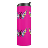 Custom Vibrant Modern Folk Butterfly Art Thermosbecher (Nach links gedreht)