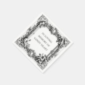 Custom Victorian Scroll Frame – Elegant funeral Serviette (Ecke)