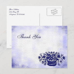 Custom Vielen Dank Blumenkarten Leinwand Postkarte