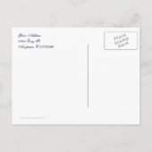 Custom Vielen Dank Blumenkarten Leinwand Postkarte (Rückseite)