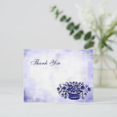 Custom Vielen Dank Blumenkarten Leinwand Postkarte (Stehend Vorderseite)