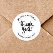 Custom Vielen Dank Chic Calligrafy Gastgeschenk Ho Runder Aufkleber