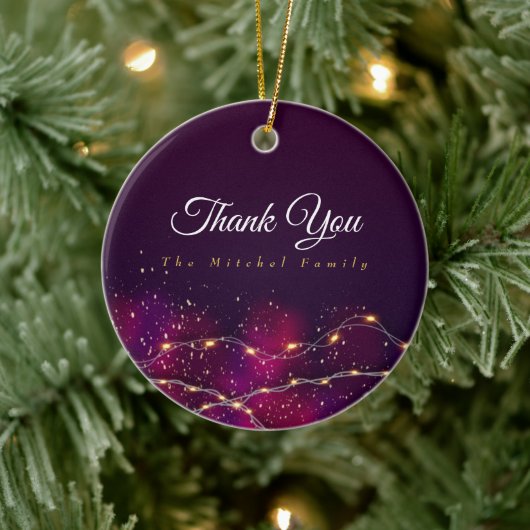 Custom Vielen Dank Circlone Familiennamen Weihnach Keramik Ornament (Baum)