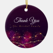 Custom Vielen Dank Circlone Familiennamen Weihnach Keramik Ornament (Vorne)