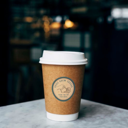 Custom Vielen Dank Coffee Business Startup Runder Aufkleber