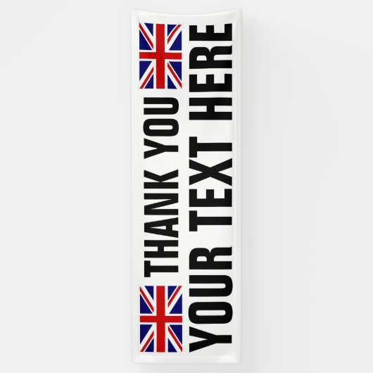 Custom Vielen Dank, dass Sie Banner mit englischen (Vertikal)