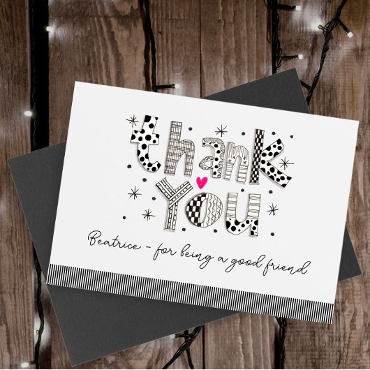 Custom Vielen Dank, dass Sie meine Freundschaftska Dankeskarte