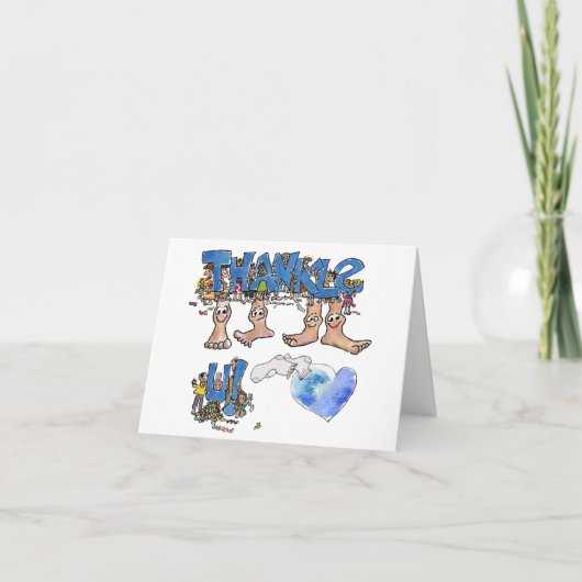 Custom Vielen Dank Feet Dankeskarte (Vorderseite)