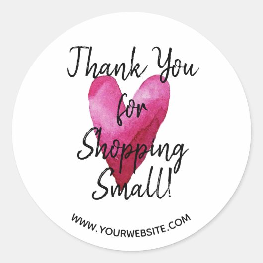 Custom Vielen Dank für den Einkauf klein Runder Aufkleber (Vorderseite)