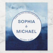 Custom Vielen Dank für Ihre Hochzeit Gäste Geschen Weinetikett (Einzelnes Label)