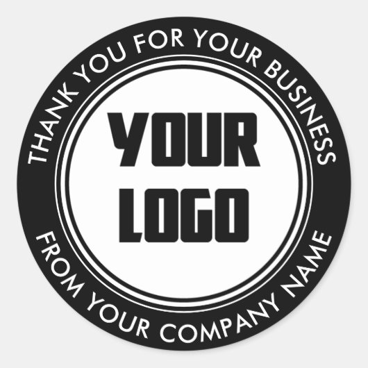 Custom Vielen Dank für Ihren Business Sticker (Vorderseite)