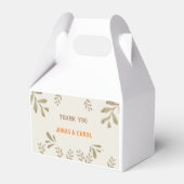 Custom Vielen Dank Hochzeitliches Grün elegant Geschenkschachtel (Vorderseite)