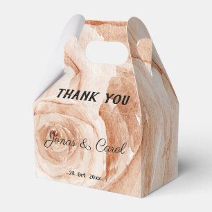 Custom Vielen Dank Hochzeitsgeschenk Aquarell Rose Geschenkschachtel
