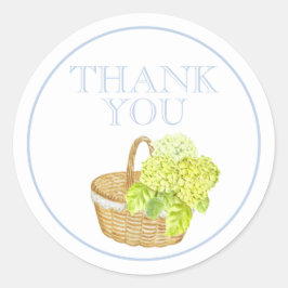 Custom Vielen Dank Hydrangea Basket Sticker