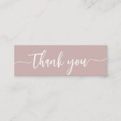 Custom Vielen Dank Minimalistisch Modernes, elegan Mini Visitenkarte (Vorderseite)
