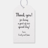 Custom Vielen Dank Sugardant Gastgeschenk Hochzeit Geschenkanhänger (Rückseite)