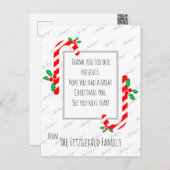 Custom Vielen Dank Weihnachtsfeiertage Postkarte (Vorne/Hinten)