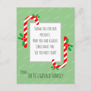 Custom Vielen Dank Weihnachtsfeiertage Postkarte