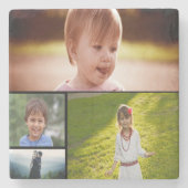 Custom Vier Foto Stone Untersetzer (Vorderseite)
