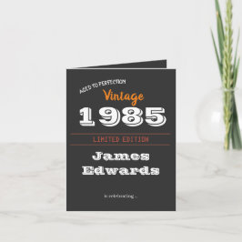 Custom Vintag 1985 Limited Edition Geburtstag Einladung