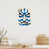 Custom Vintag Ästhetik Funny Japanisch Kabuki Poster (Küche)