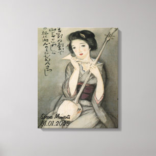 Custom Vintag Ästhetik Japan Kimono Leinwanddruck