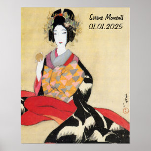 Custom Vintag Ästhetik Japan Kimono Wall Art Poster